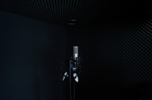 Inside vocal booth